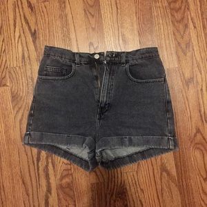 American Apparel High Waisted Denim Shorts
